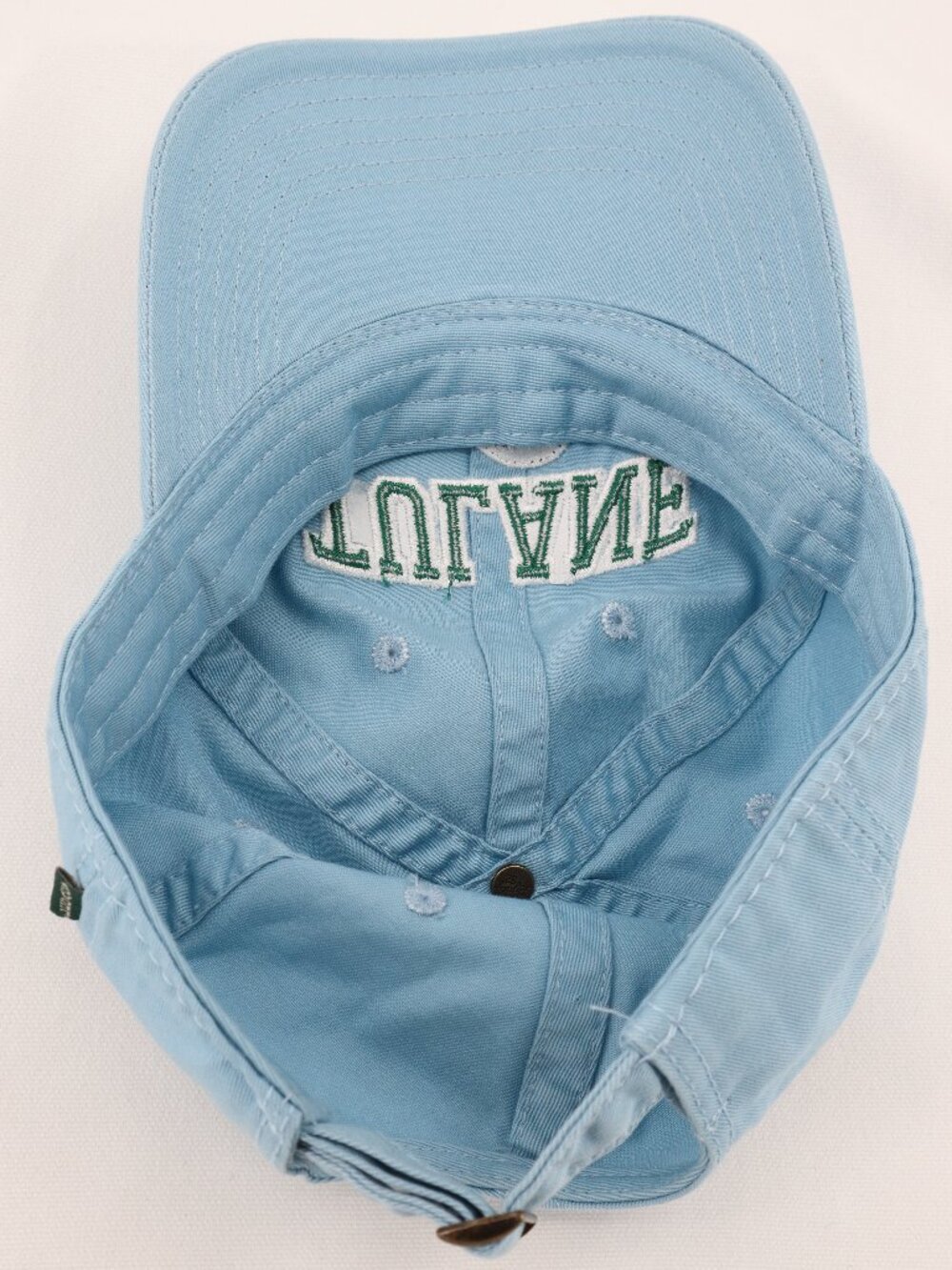 Tulane Green Wave Angry Wave Legacy Light Blue Embroidered Adjustable Dad Hat - Picture 4 of 9